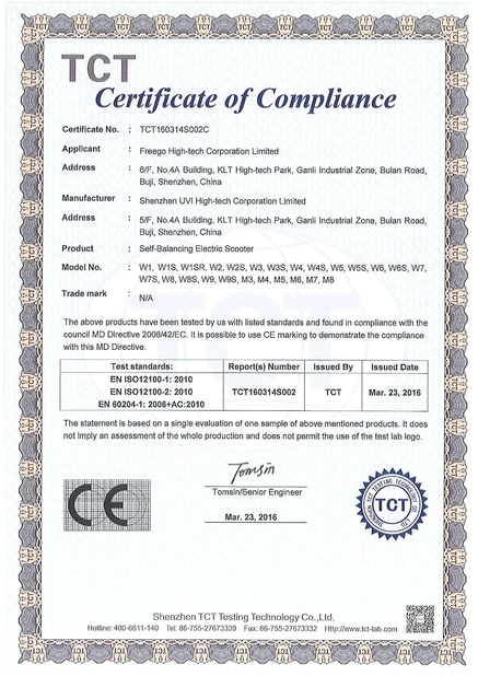 Porcellana Freego High-Tech Corporation Limited Co., Ltd. Certificazioni